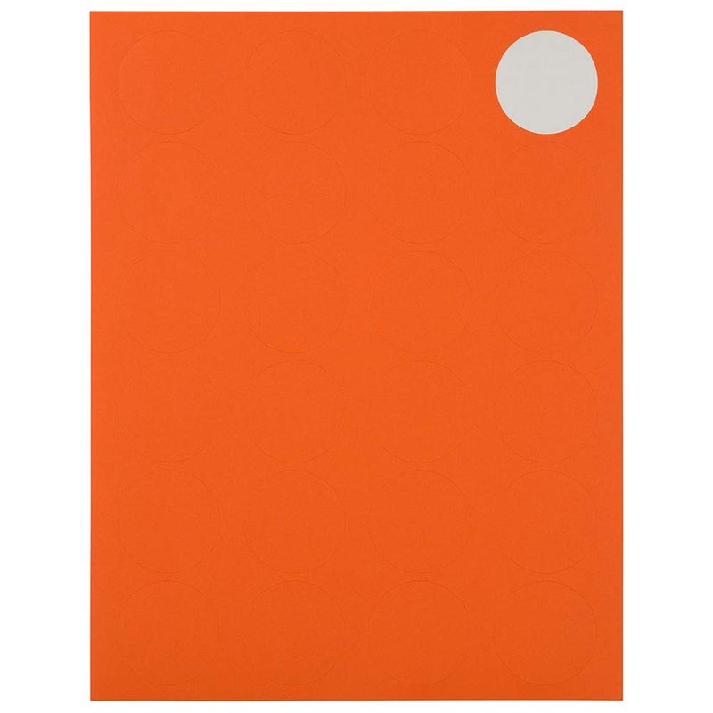 JAM PAPER Circle Label Sticker Seals - 1 2/3 Inch Diameter - Orange - 120 Round Labels/Pack - Image 5